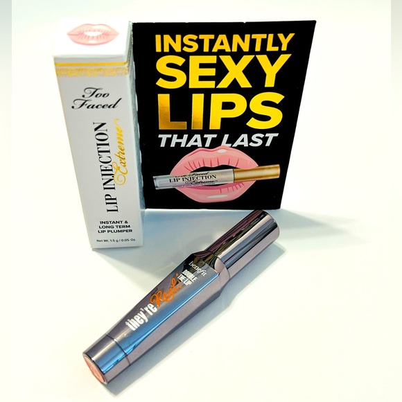 Benefit Lipstick Duo / Too Faced Lip Injections Bundle - Picture 2 of 9
